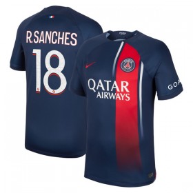 Paris Saint-Germain 2023-24 R.Sanches 18 Fotbollströjor Hemma tröja Kortärmad